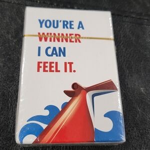 NEW- Carnival Cruise Lines Deck of Playing Cards "You're a Winner I Can Feel It"